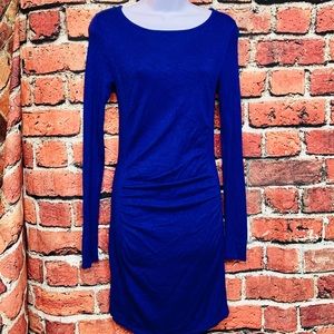 Express Royal Blue Fitted Dress